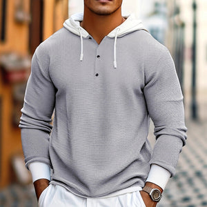 FallWinter Casual Textured Waffle-knit Contrast